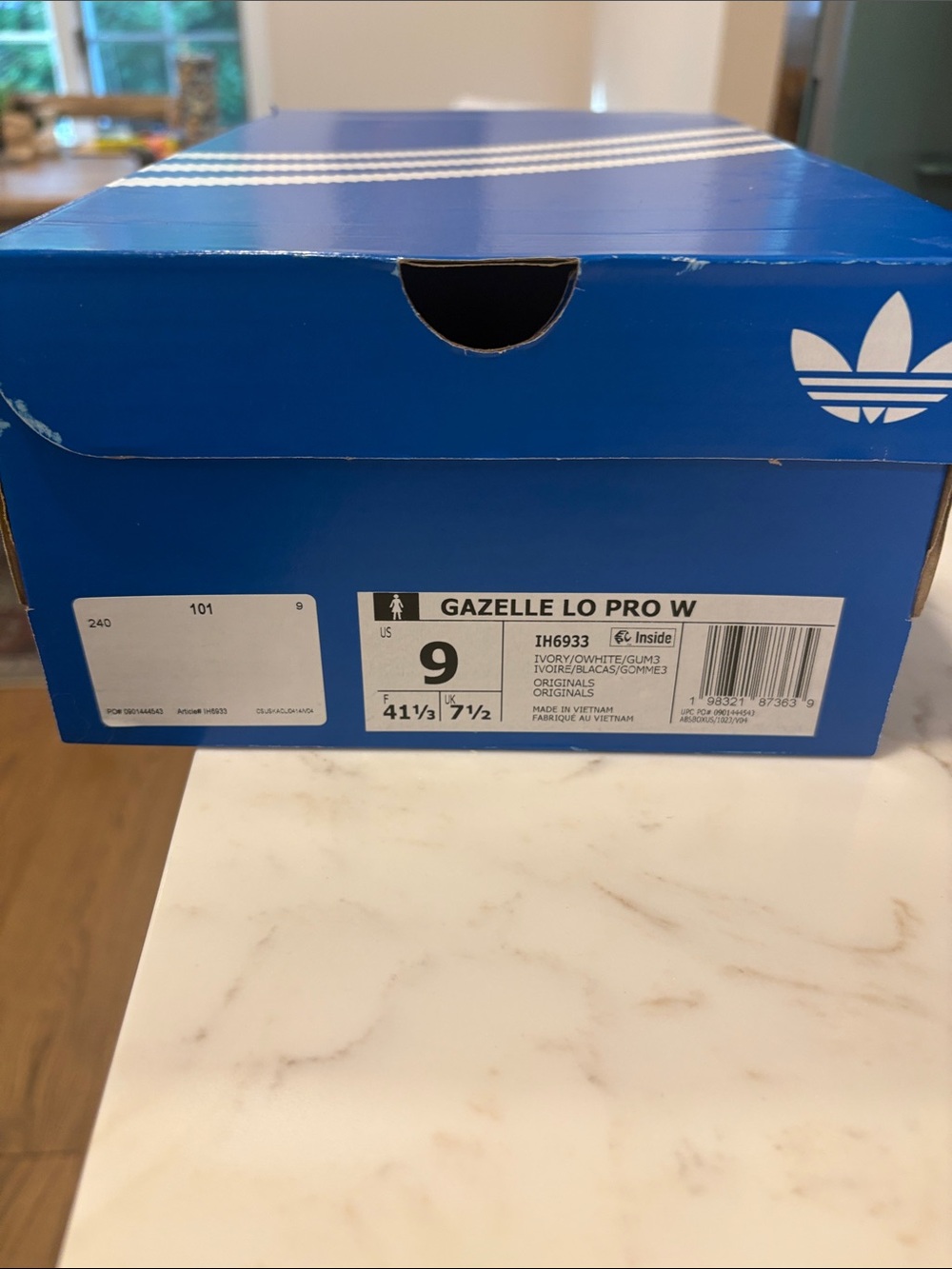 adidas Gazelle Lo Pro W Cream/White Low-Top Sneakers - Picture 5 of 5